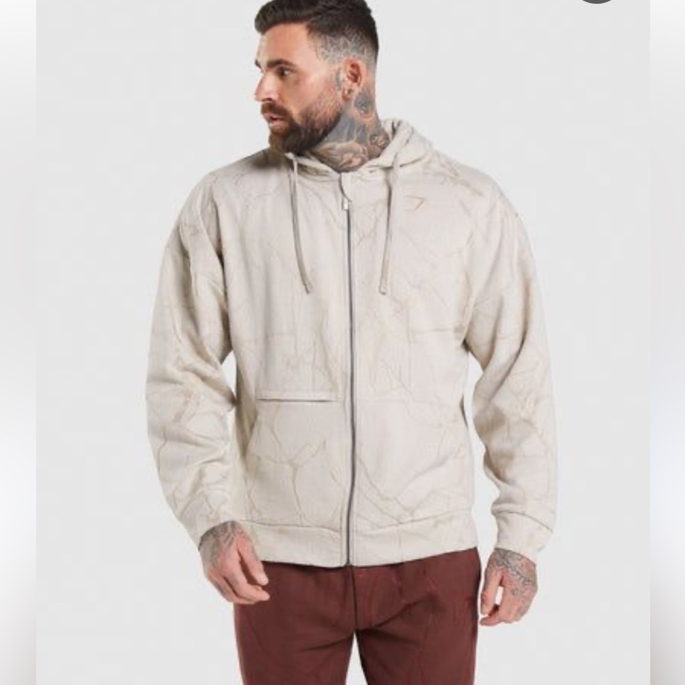GYMSHARK MENS POWER ZIP UP HOODIE